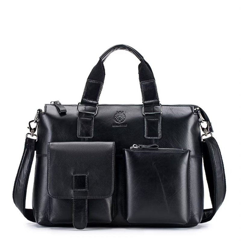 Axelväskor För Män Distinguished Square Leather Holdall