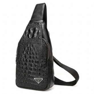 Axelväskor För Män Exotisk Croc-print Single Strap Sling Ryggsäck