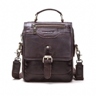 Axelväskor För Män Lyxig Crossbody Messenger-väska Crazy Horse Rugged Collection