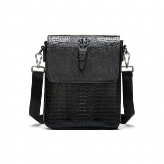 Axelväskor För Män Lyxig Krokodilläder Vintage Cross-body Axelväska