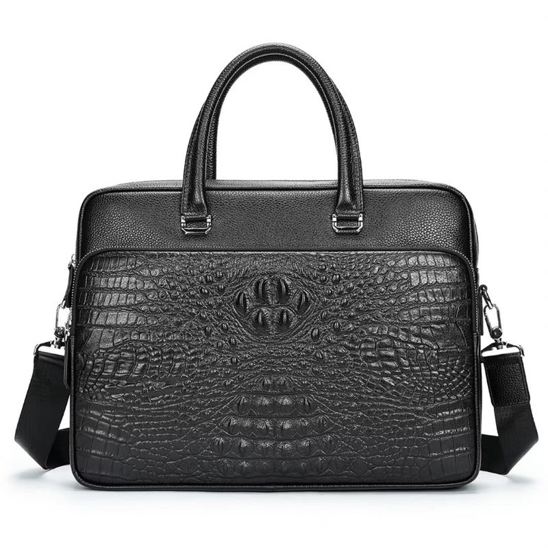 Axelväskor För Män Pinnacle Prestige Alligator Tote - Svart