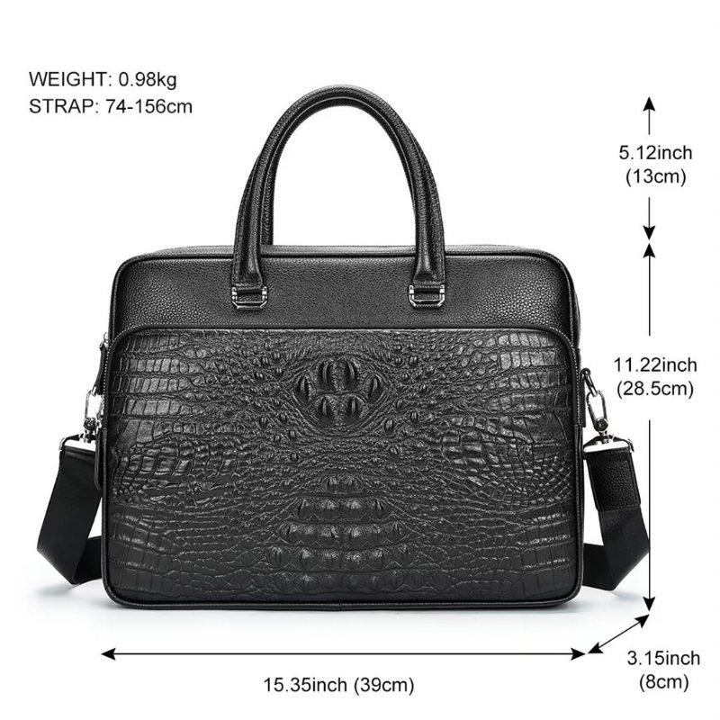 Axelväskor För Män Pinnacle Prestige Alligator Tote - Svart