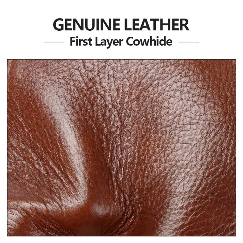 Axelväskor För Män Regal Square Leather Portfolio - Rödbrun