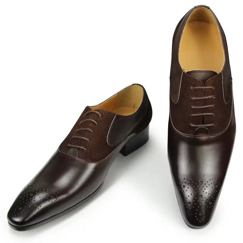 Formell Skor För Män Deluxe Bröllop Oxford Modishopulence Brogue - Kaffe