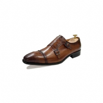 Formell Skor För Män Elegant Crocblend Monk Strap Klänning