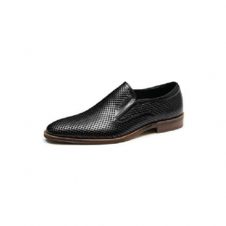 Formell Skor För Män Elegant Läder Brogue Style Bröllop Slip-ons