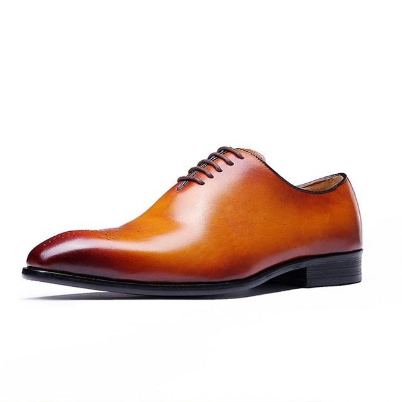 Formell Skor För Män Exotic Dot Style Brogue Klänning - Brun