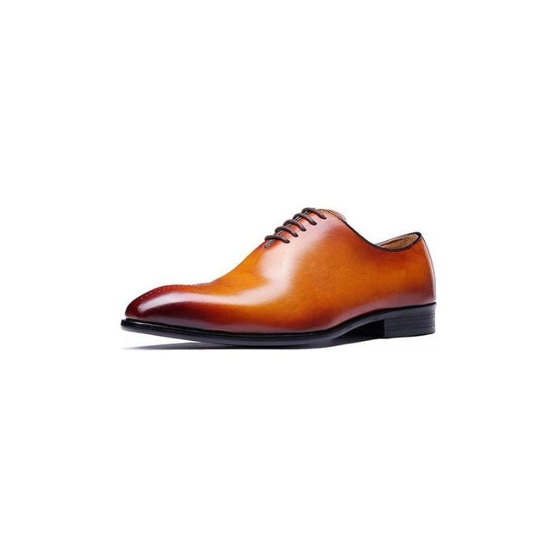 Formell Skor För Män Exotic Dot Style Brogue Klänning - Brun