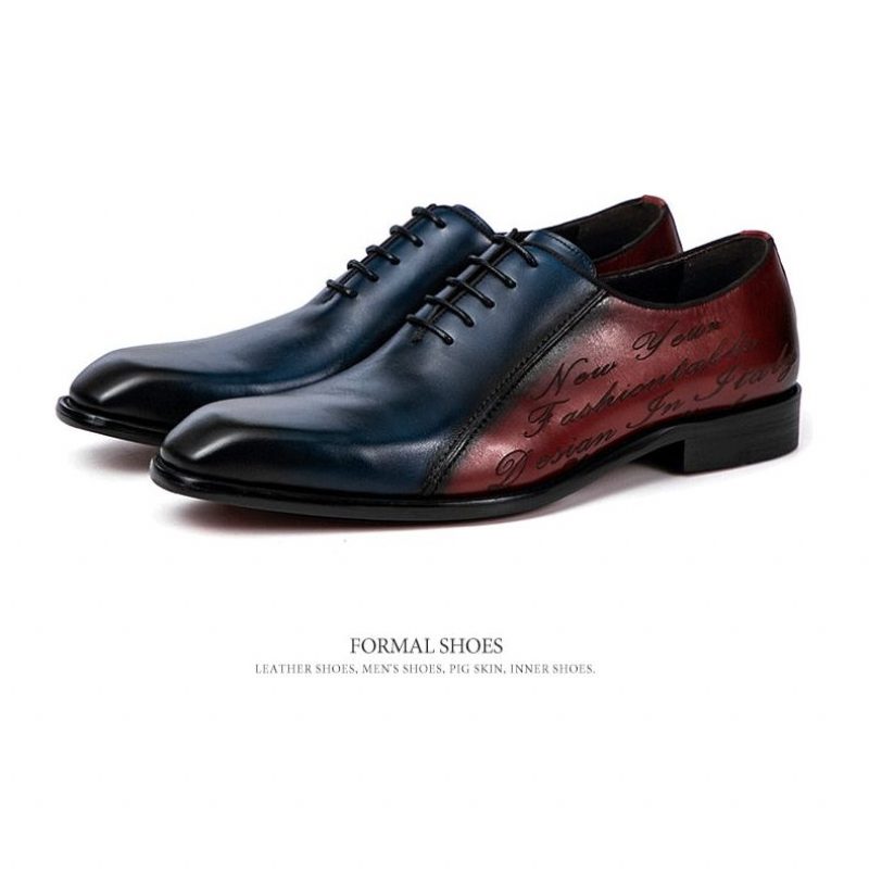 Formell Skor För Män Exotiska Brogue Dress - Bourgogne