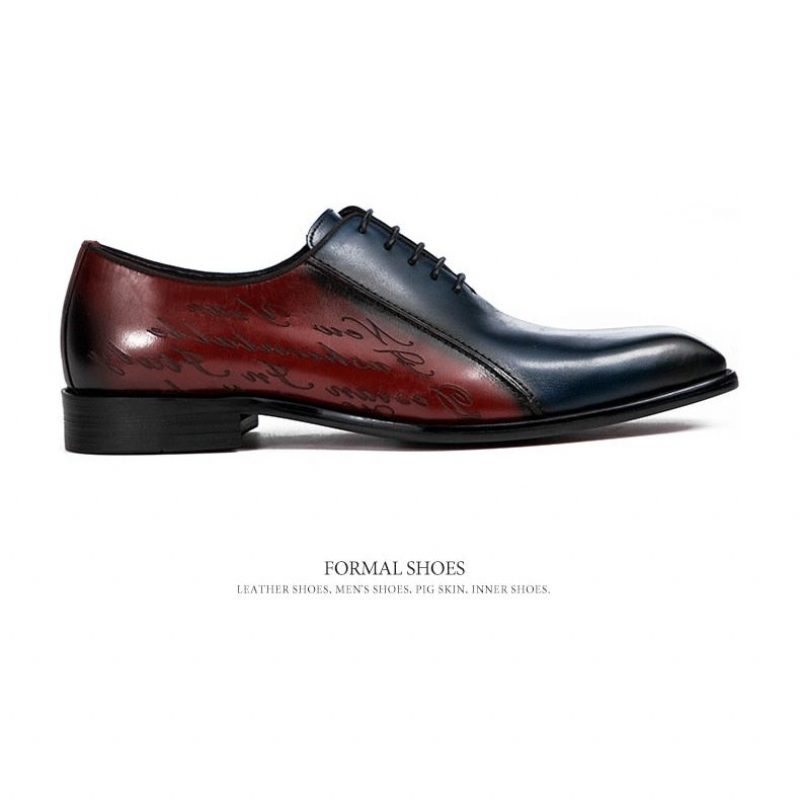 Formell Skor För Män Exotiska Brogue Dress - Bourgogne