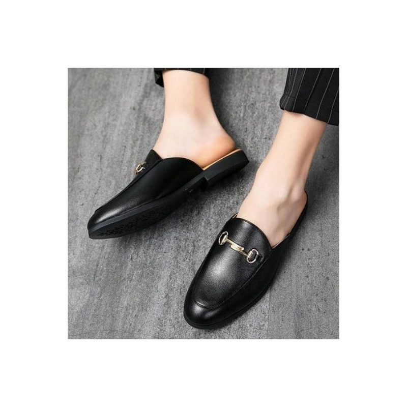 Formell Skor För Män Exotiska Slip-on Half Dress - Svart 1