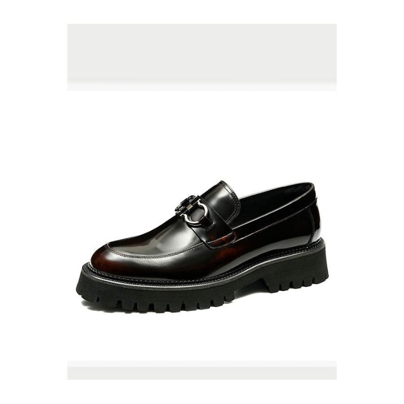 Formell Skor För Män Hazel Luxury Platform Slip-on Loafers - Bourgogne