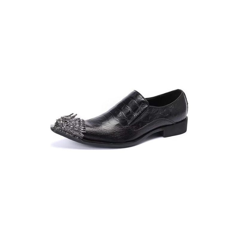 Formell Skor För Män Krokodilläder Elegance Slip-on Dress - Svart