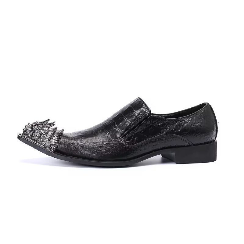 Formell Skor För Män Krokodilläder Elegance Slip-on Dress - Svart