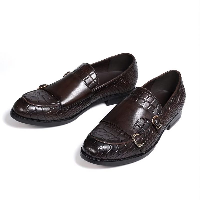 Formell Skor För Män Raffinerad Elegance Slip-on Loafers - Kaffe