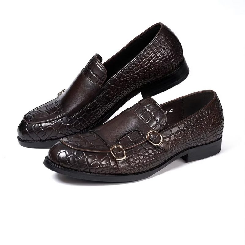 Formell Skor För Män Raffinerad Elegance Slip-on Loafers - Kaffe