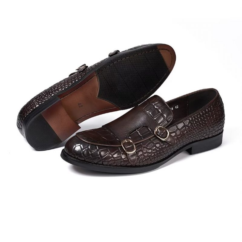 Formell Skor För Män Raffinerad Elegance Slip-on Loafers - Kaffe