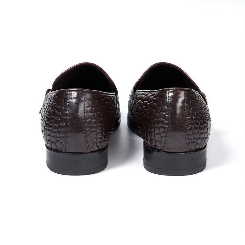 Formell Skor För Män Raffinerad Elegance Slip-on Loafers - Kaffe