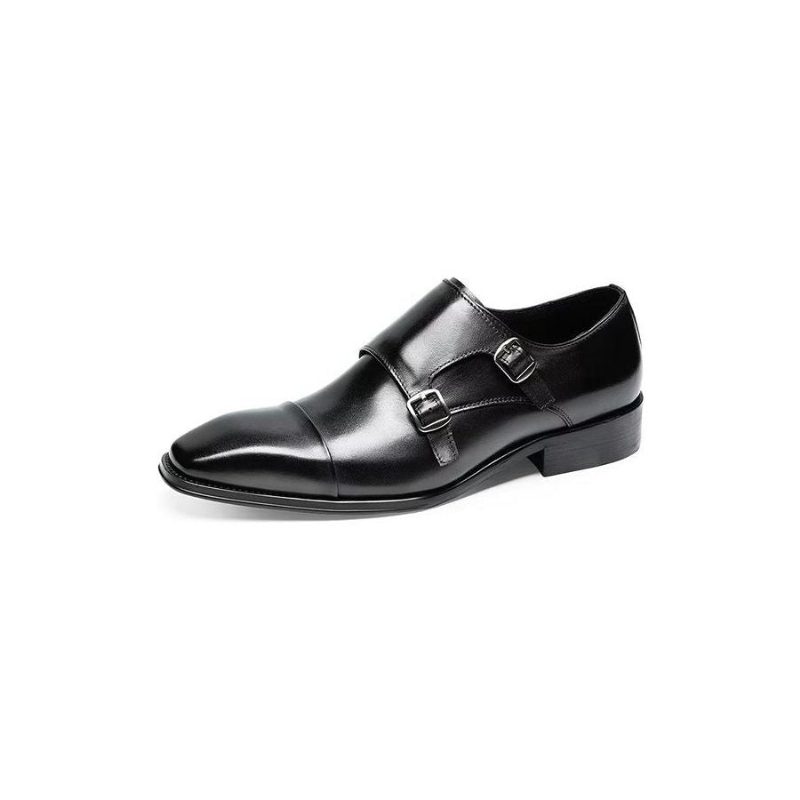 Formell Skor För Män Slip-on Monkstraps I Raffinerat Läder