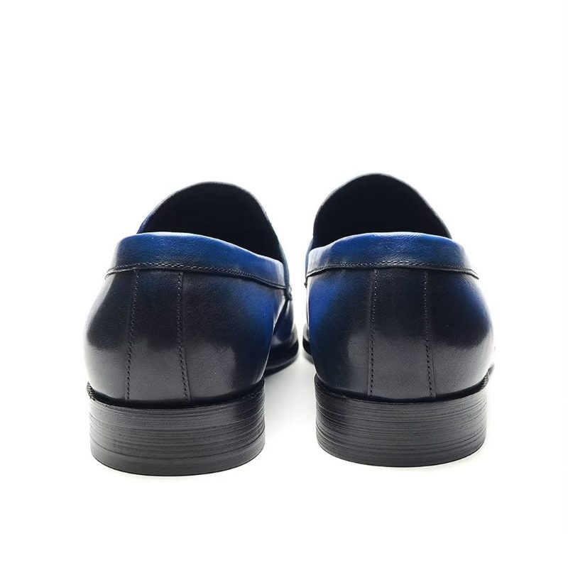 Formell Skor För Män Snygga Slip-on Cow Leather Elegance - Blå