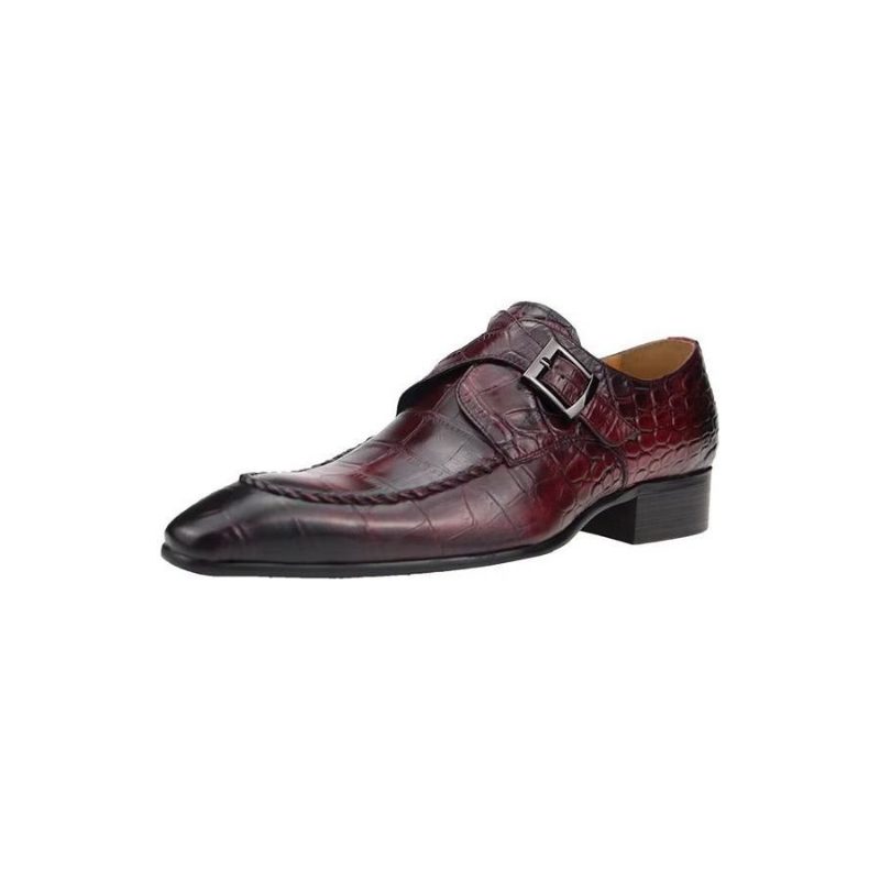 Formell Skor Herr Äkta Läder Lyxiga Elegant Brogue Bröllop Oxford - Rött