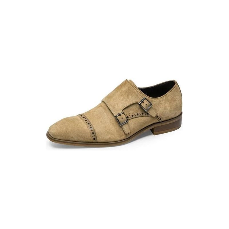 Formell Skor Herr Chic Spänne Stängning Monkstraps Klänning - Beige