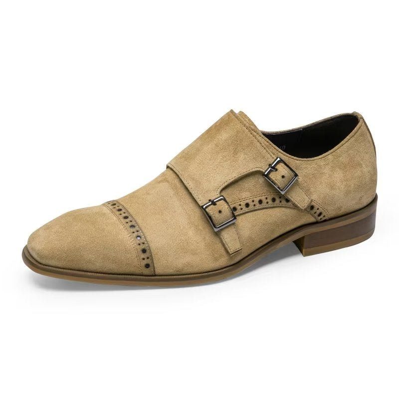 Formell Skor Herr Chic Spänne Stängning Monkstraps Klänning - Beige