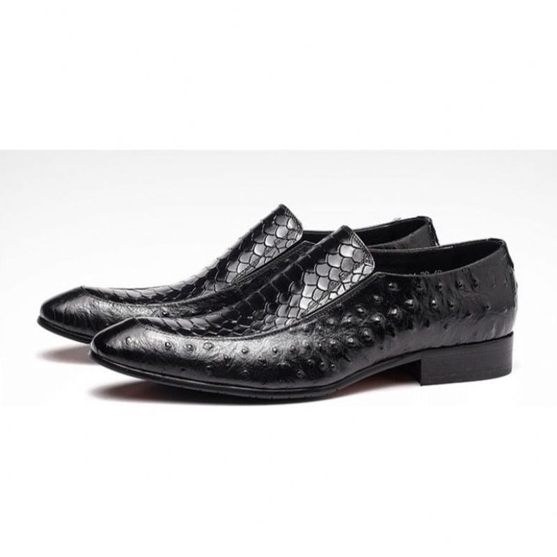 Formell Skor Herr Croc Texture Läder Slip-on Oxford Brogues