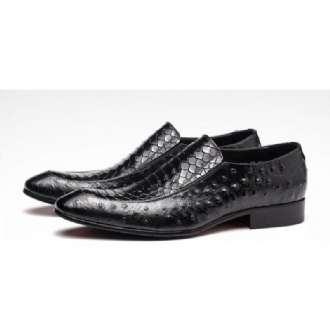 Formell Skor Herr Croc Texture Läder Slip-on Oxford Brogues