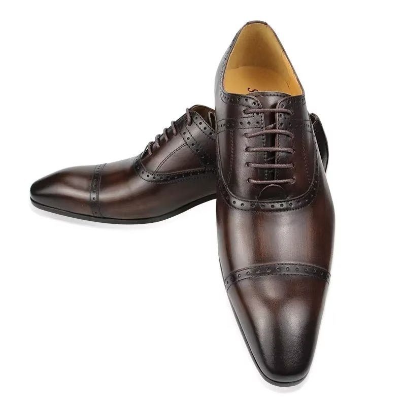 Formell Skor Herr Deluxe Oxford Lavishnuptial Brogues - Kaffe