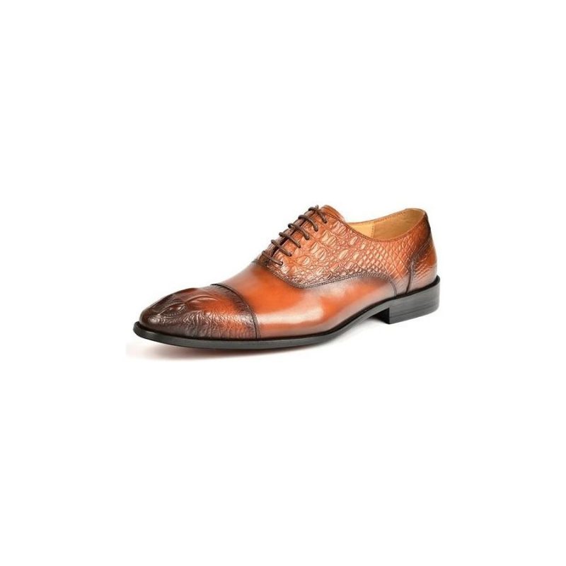 Formell Skor Herr Elegance Crocodile Texture Oxford Klänning