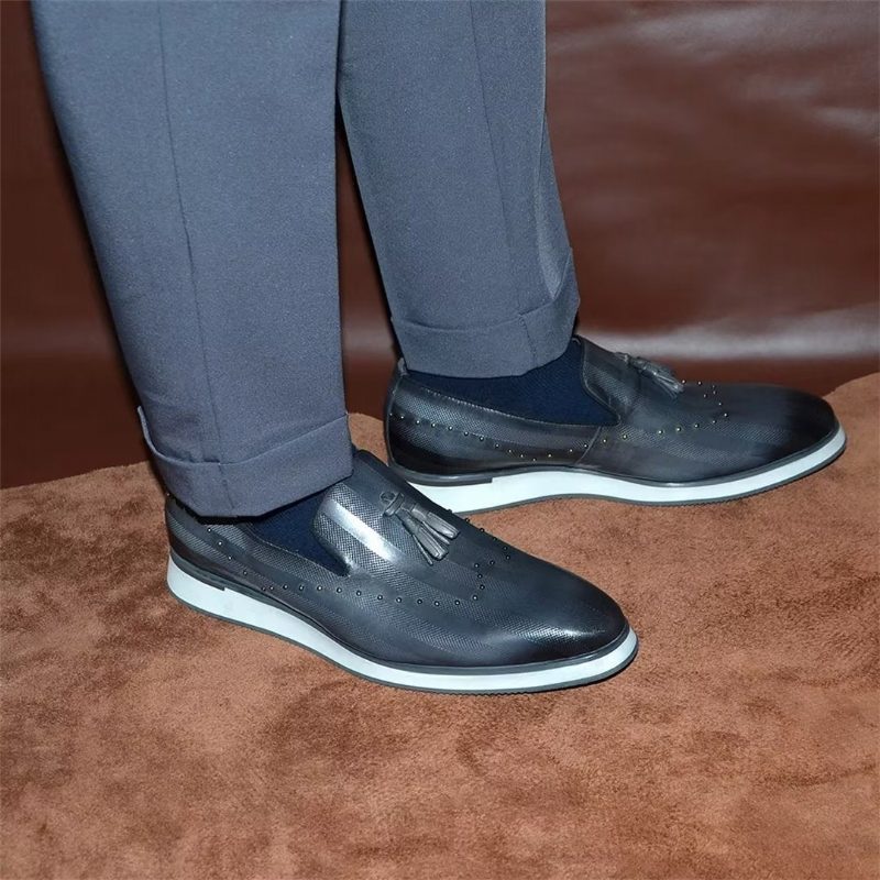 Formell Skor Herr Elegans Raffinerade Slip-on Klänning - Grå