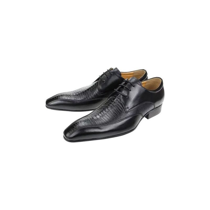 Formell Skor Herr Elegant Krokodilläder Lyx Brogue Oxford