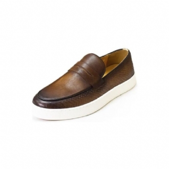 Formell Skor Herr Elegant Läderplattform Slip On Brogue-skor