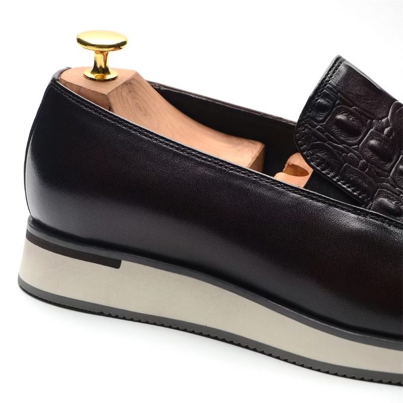 Formell Skor Herr Elegant Slip-on Läderklänning Essentials - Kaffe