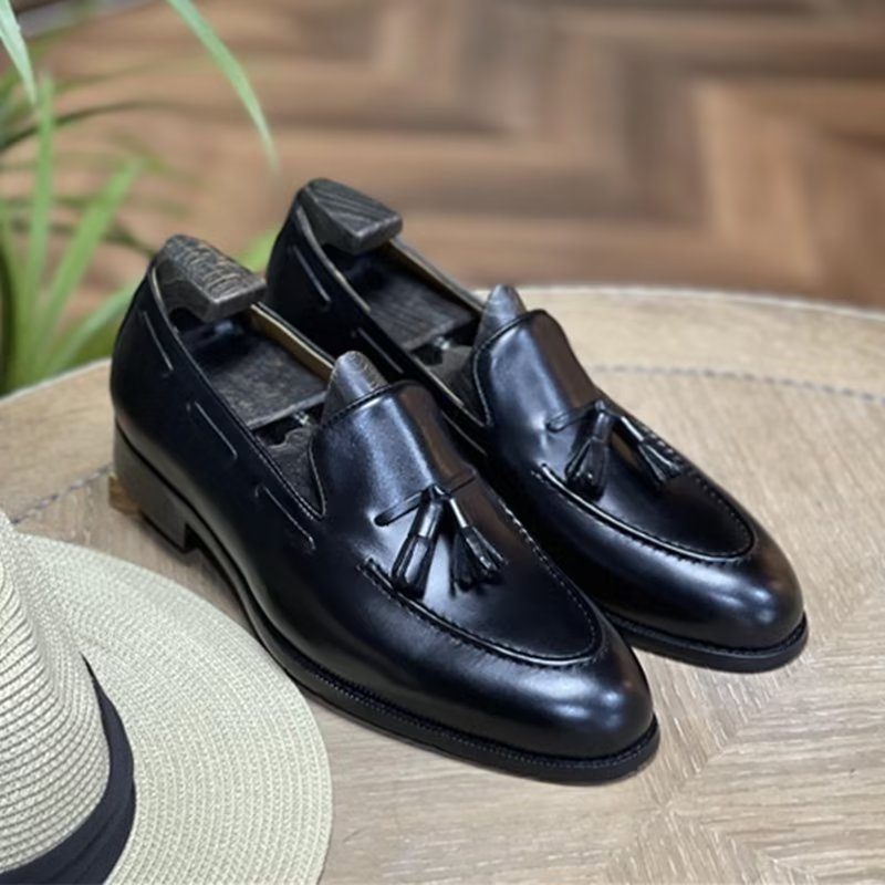 Formell Skor Herr Elegant Tofs Brogue-stil Oxford-läderskor - Svart