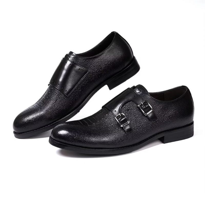 Formell Skor Herr Executive Style Slip-on Läderskor - Svart