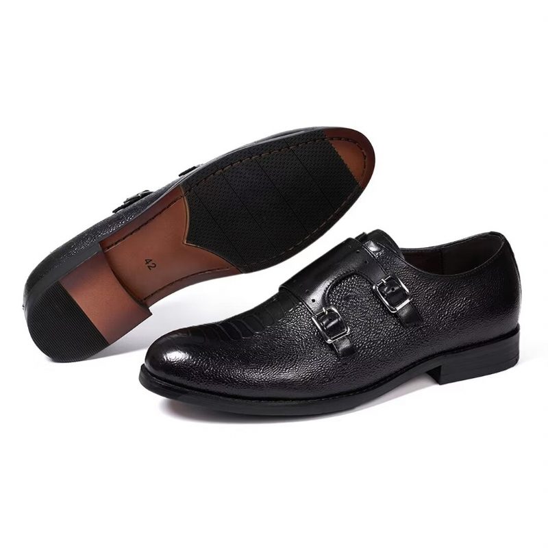 Formell Skor Herr Executive Style Slip-on Läderskor - Svart