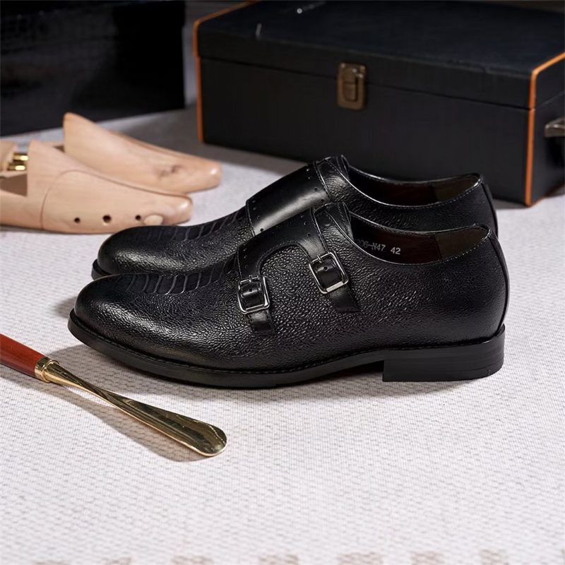 Formell Skor Herr Executive Style Slip-on Läderskor - Svart