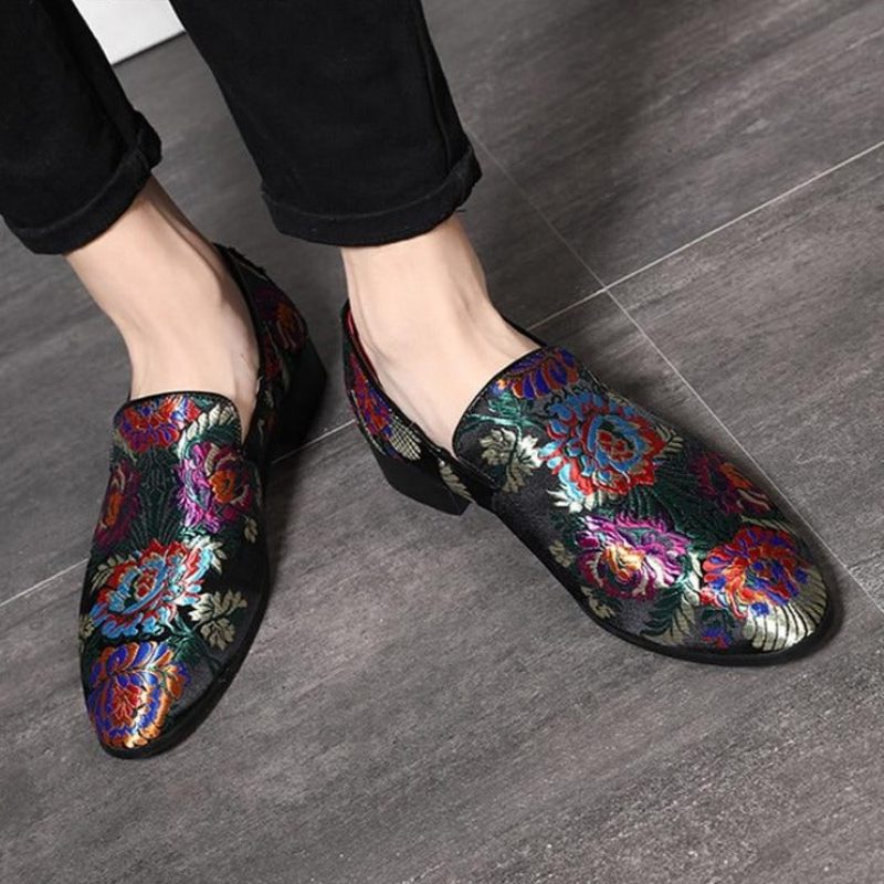 Formell Skor Herr Exotiska Blommönster Slip-on Klänning - Multi-Color 2