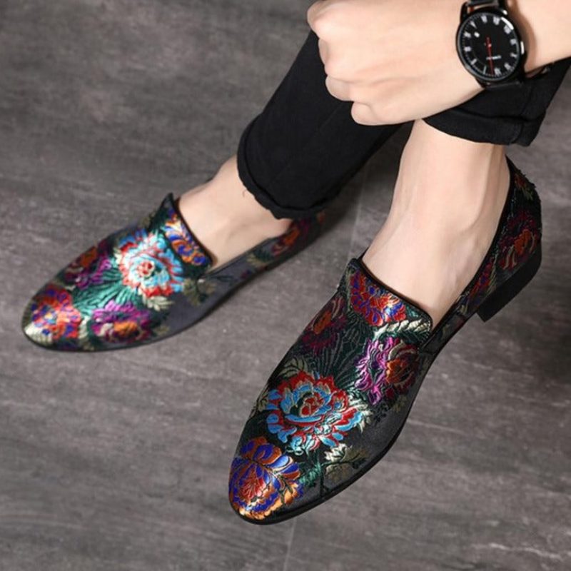 Formell Skor Herr Exotiska Blommönster Slip-on Klänning - Multi-Color 3