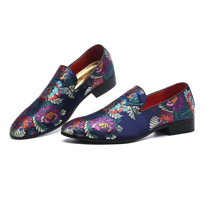 Formell Skor Herr Exotiska Blommönster Slip-on Klänning - Multi-Color 3