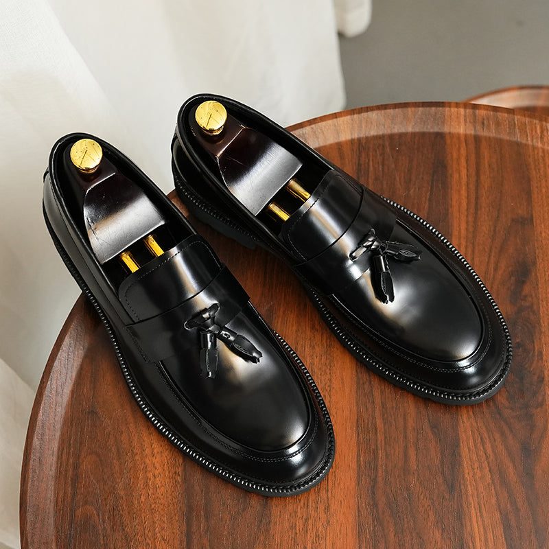 Formell Skor Herr Klassiska Slip-on Tofs Loafers - Svart