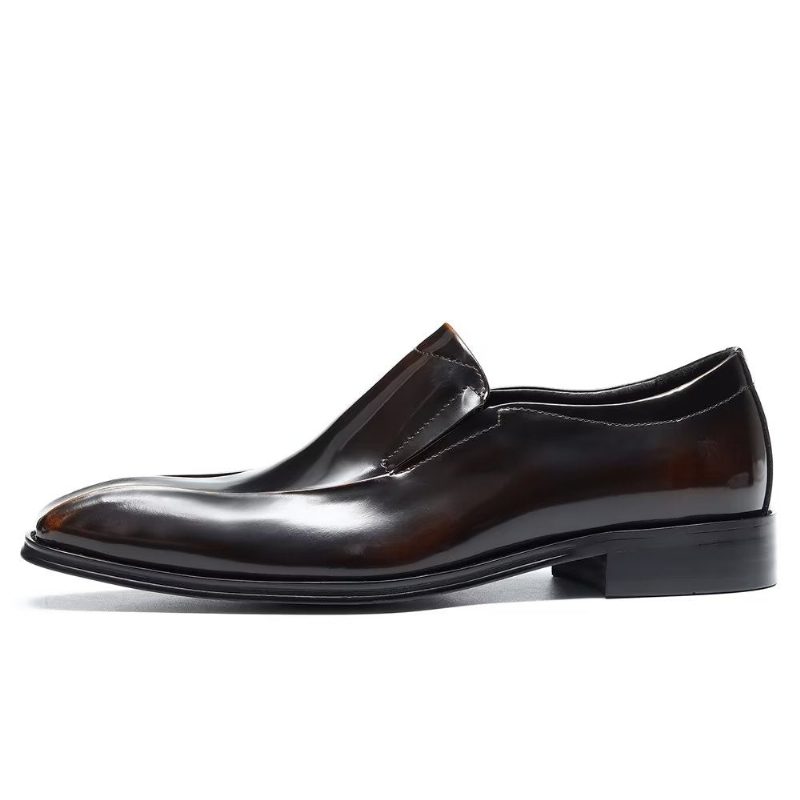 Formell Skor Herr Påkostade Lyxiga Slip-on Brogue Dress - Kaffe