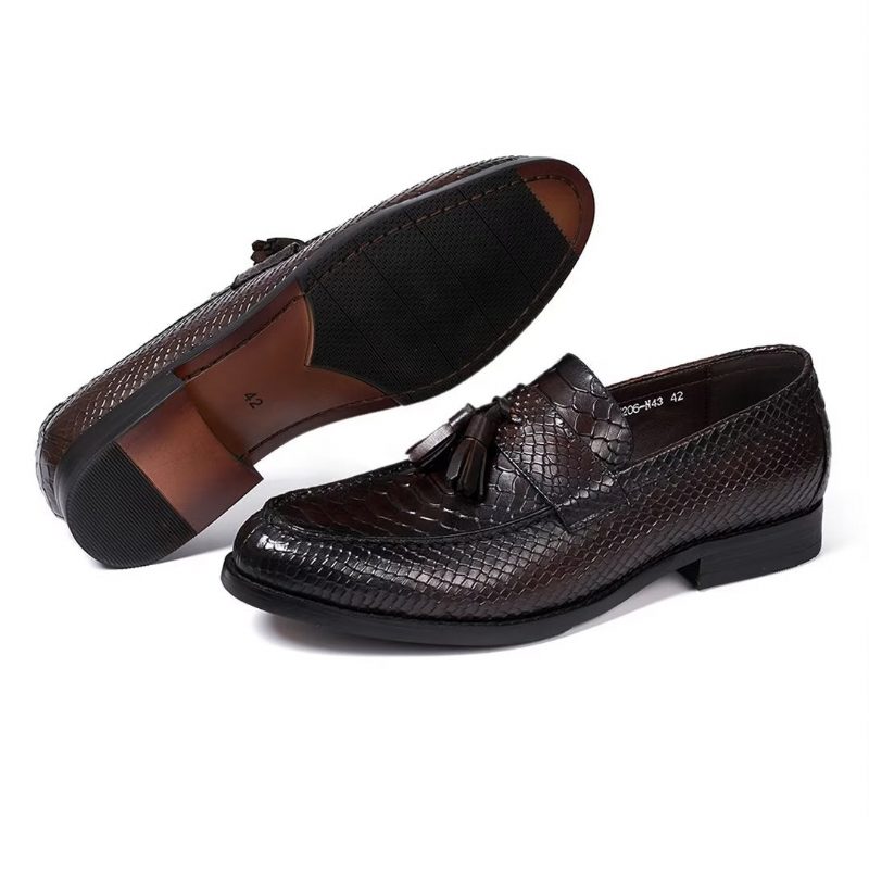 Formell Skor Herr Polerade Executive Slip-on Klänning - Brun