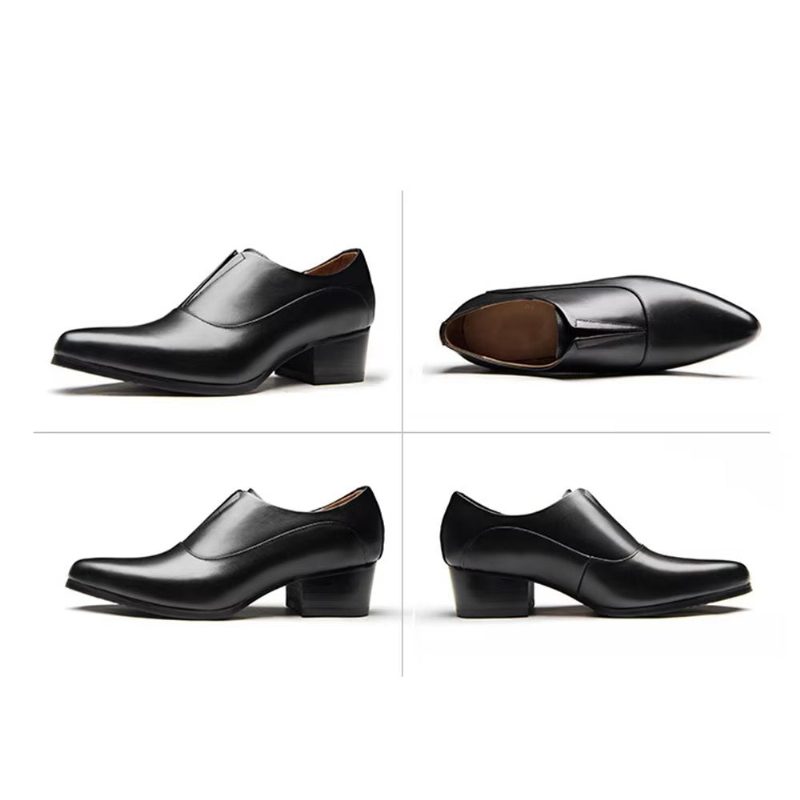 Formell Skor Herr Präglade Elegancelux Slip-on Klänning - Svart