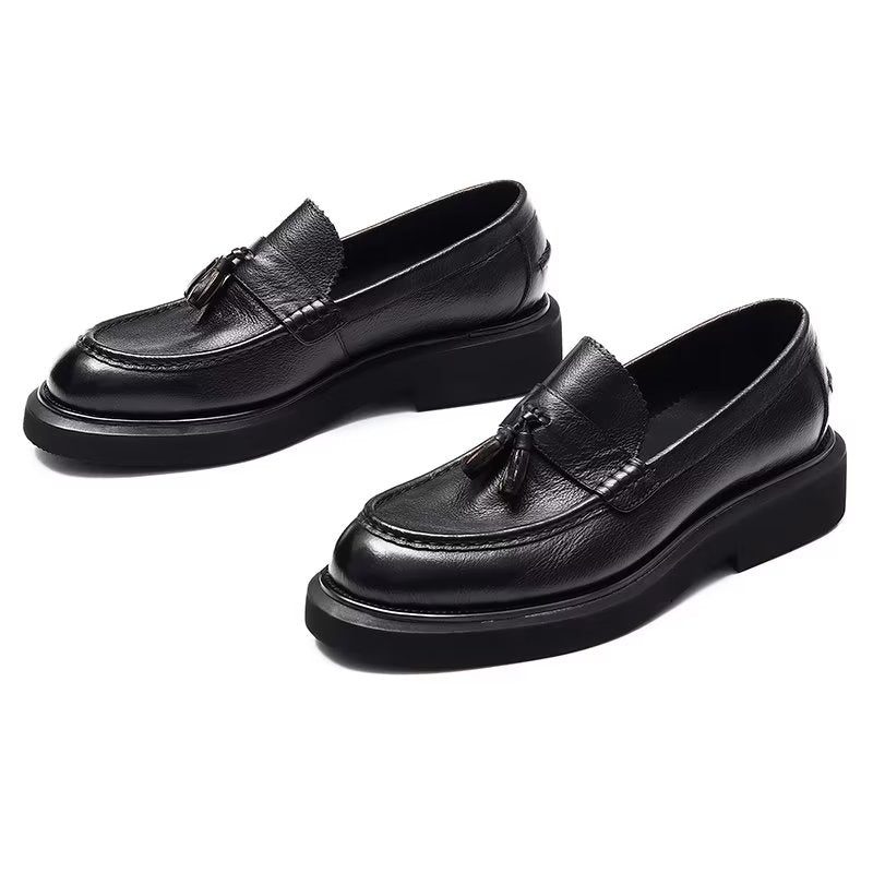 Formell Skor Herr Präglade Elegans Slip-on Klänning - Svart