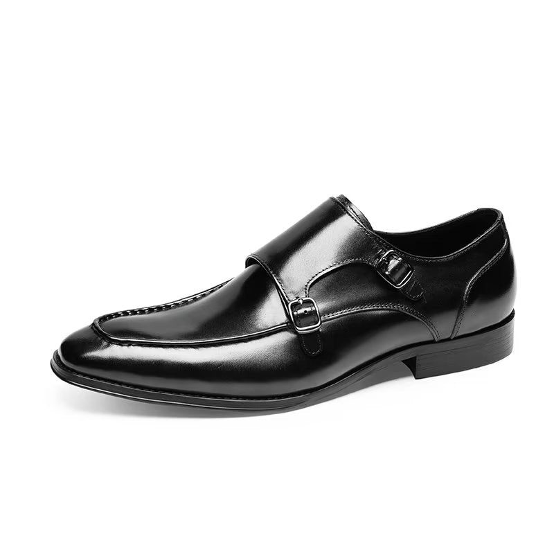 Formell Skor Herr Raffinerat Koläder Slip-on Monkstraps - Svart