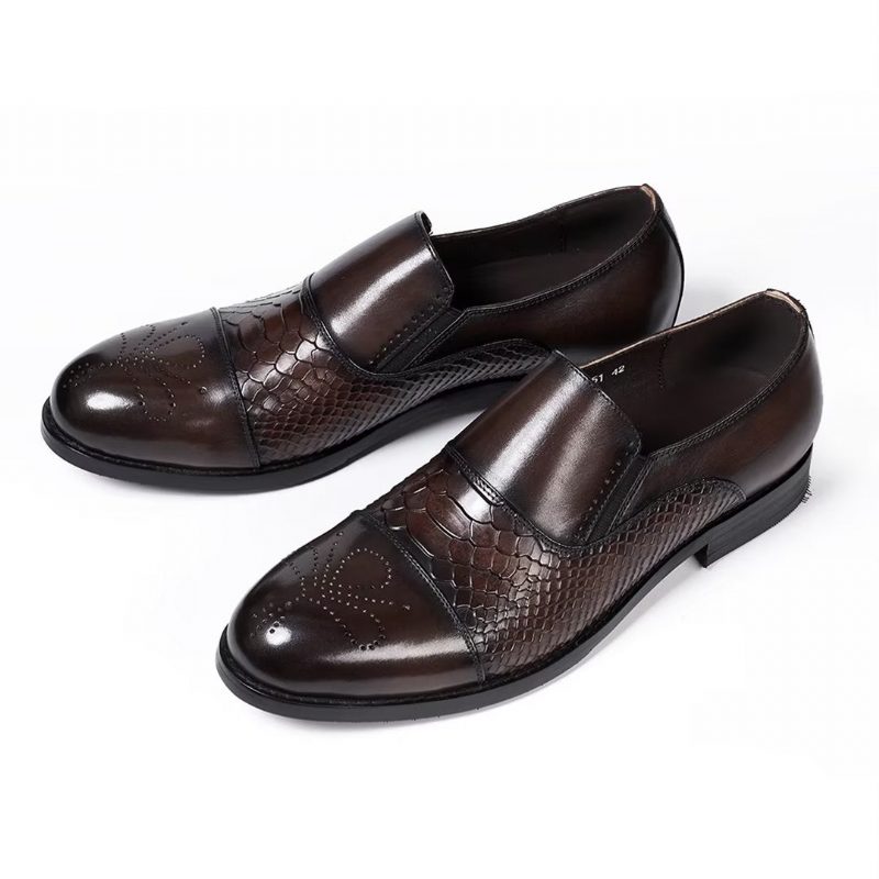 Formell Skor Herr Sophisticates Slip-on Läderelegans - Kaffe