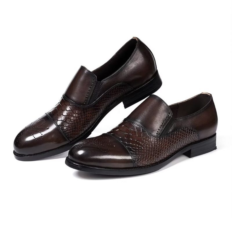 Formell Skor Herr Sophisticates Slip-on Läderelegans - Kaffe